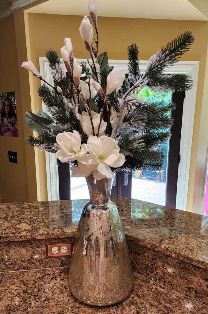 Pier 1 Mirrored Vase & Winter Floral Stems For $20 In Johns Creek, GA